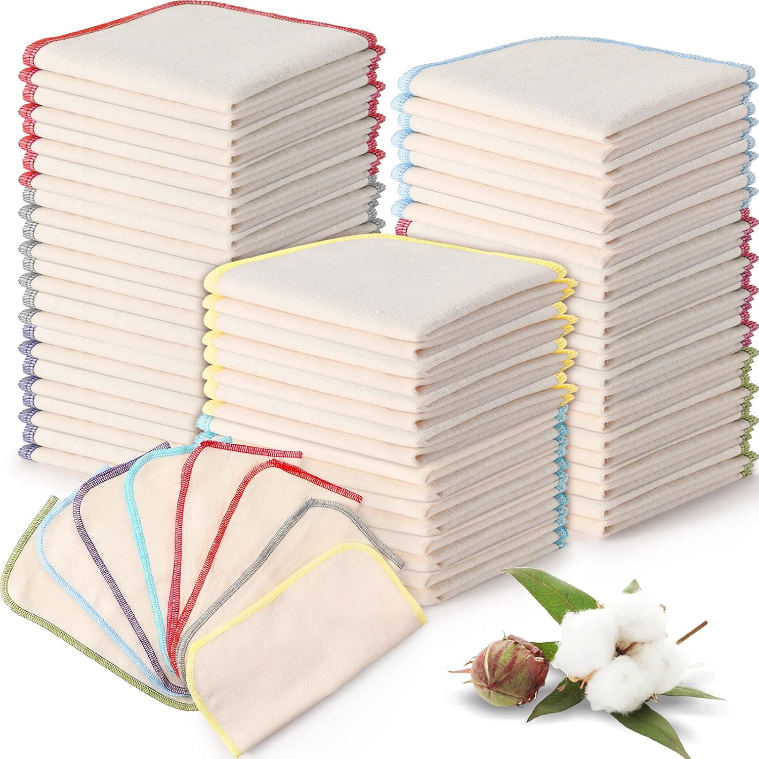 Soft Reusable Flannel Baby Wipes by Zopeal