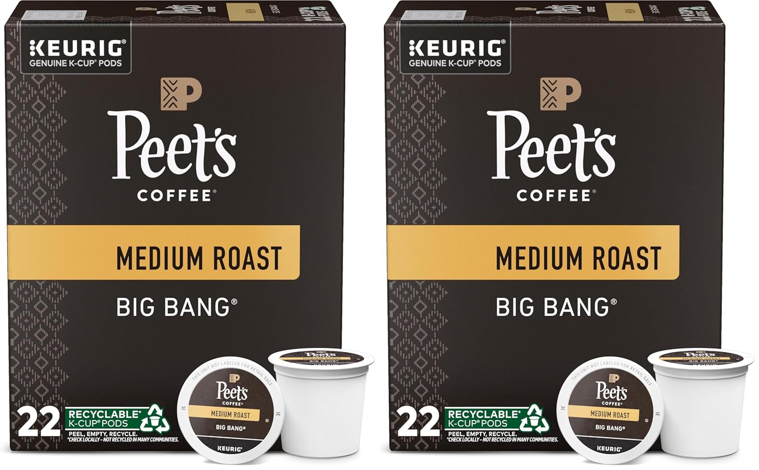 Peet's Coffee K-Cup Pods Big Bang Medium Roast for Keurig