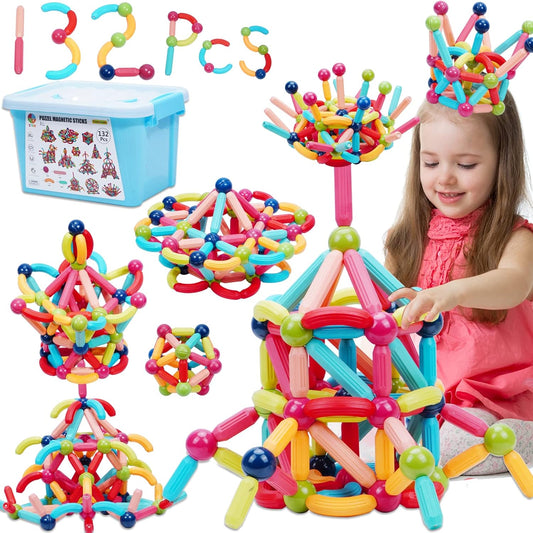 COUOMOXA Magnetic Toy Montessori for Kids - Creative Building Fun