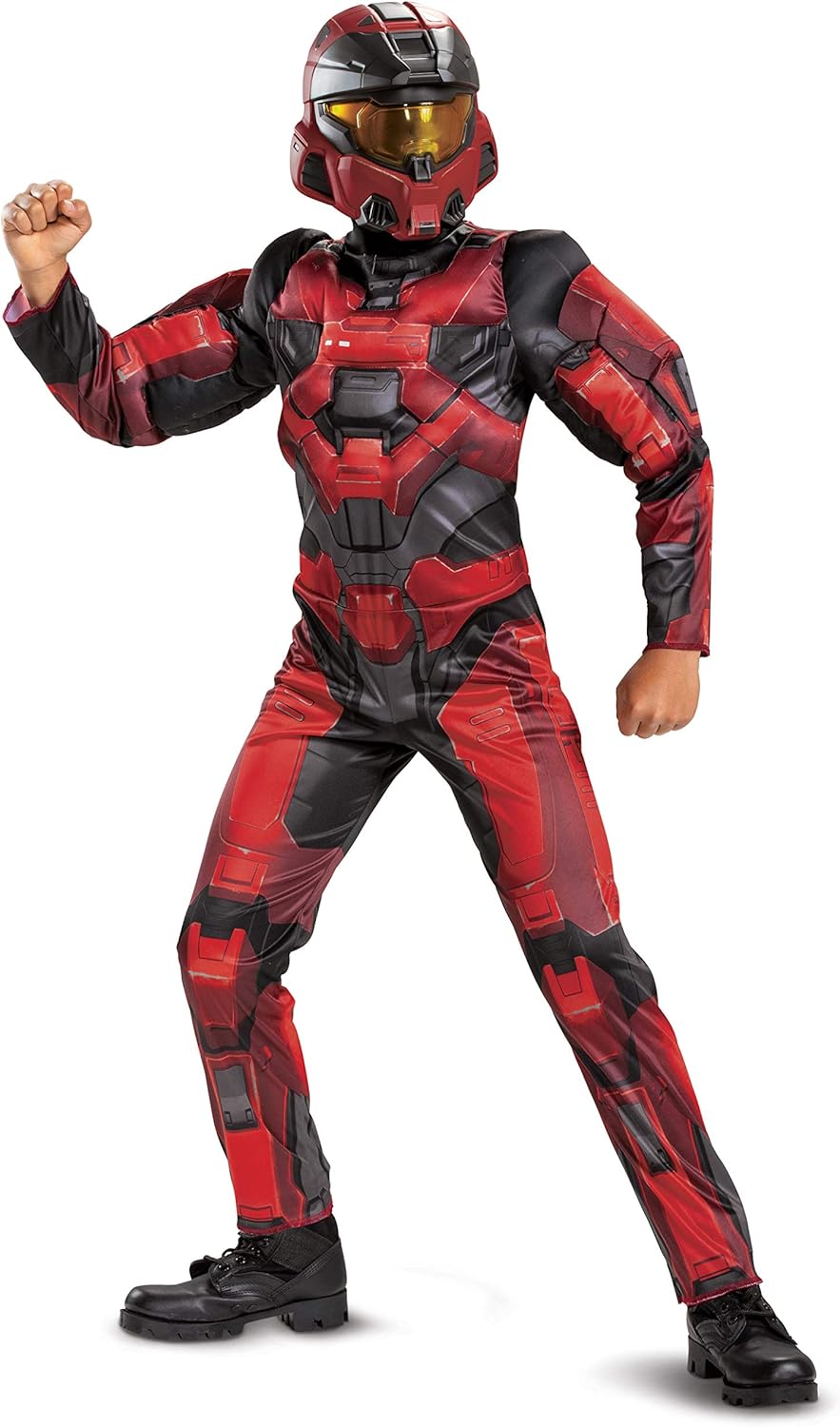 Halo Infinite Red Spartan Costume for Kids - Epic Jumpsuit Fun