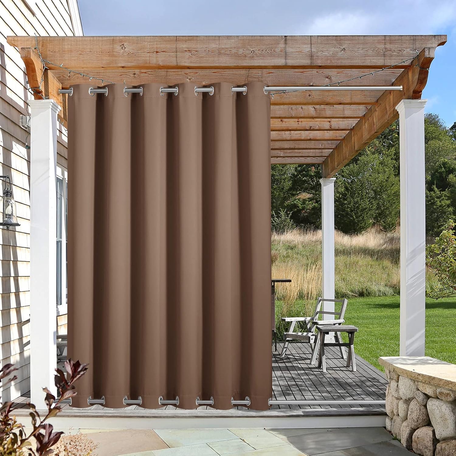 NICETOWN Outdoor Curtain for Patio Waterproof 84in x 95in Drape