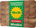 Riveira Acacia Wood Cutting Board 18 x 12 - Durable Gourmet Board