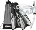 Panto-180 Panoramic Tempered Glass Snorkel Mask Set - Sleek Vision