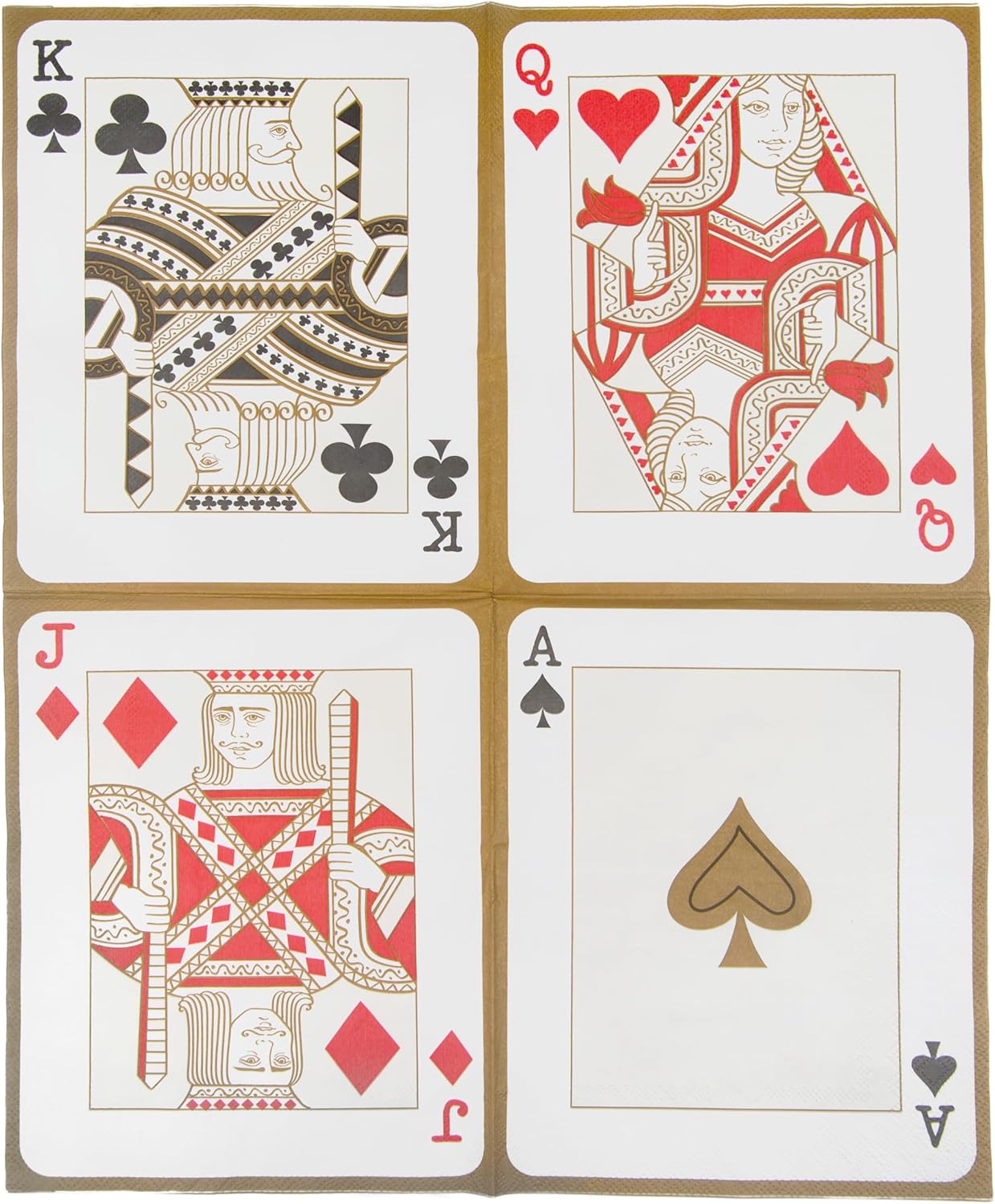 Large Poker Party Napkins with Alice in Wonderland Theme