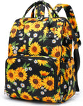 Sunflower Women Laptop Backpack 15.6 in - Durable, Wide-Open Design