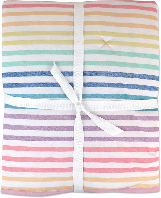 Organic Rainbow Stripe Baby Blanket by HonestBaby