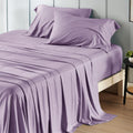 King Size Bamboo Rayon Sheets Set Lilac - Cooling, Deep Pocket