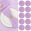 Gauze Cheesecloth Napkins 60 Pack Lavender - Soft Rustic Table Linens