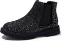 Girl Ankle Boots with Side Zipper - Warm Low Heel Winter Booties