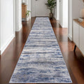 Modern Abstract Washable Rug Runner 2.6x16 - Soft Non-Slip Hallway