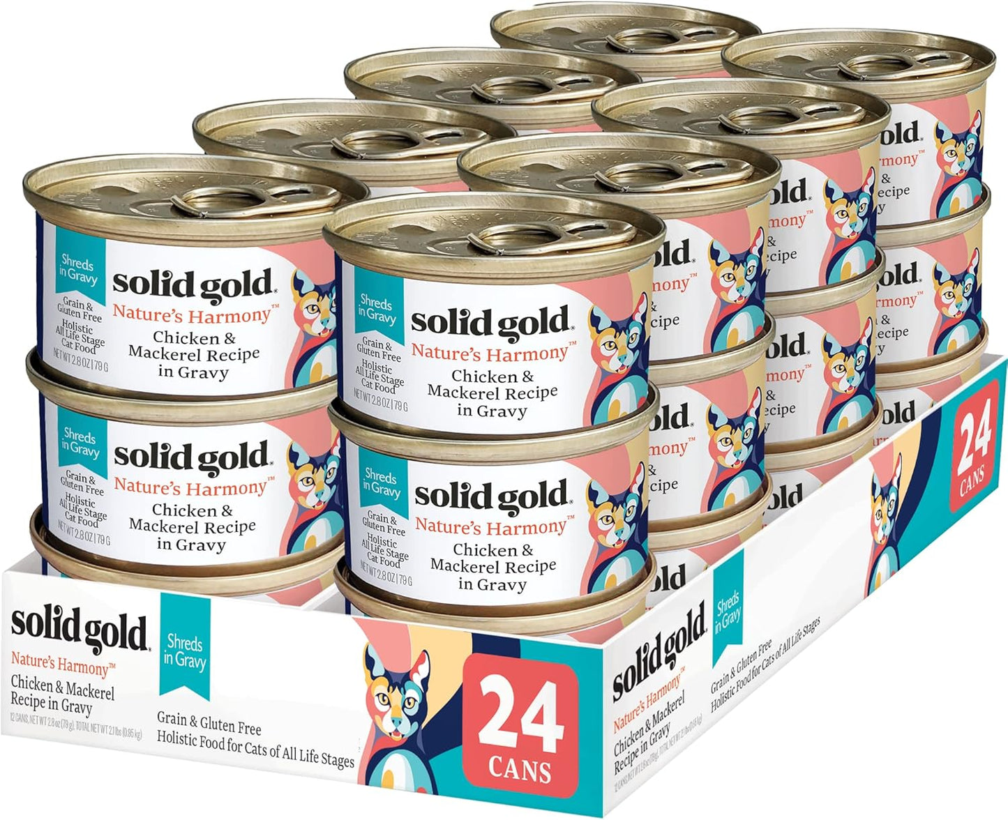 Solid Gold Wet Cat Food Shreds in Gravy for Healthy Cats