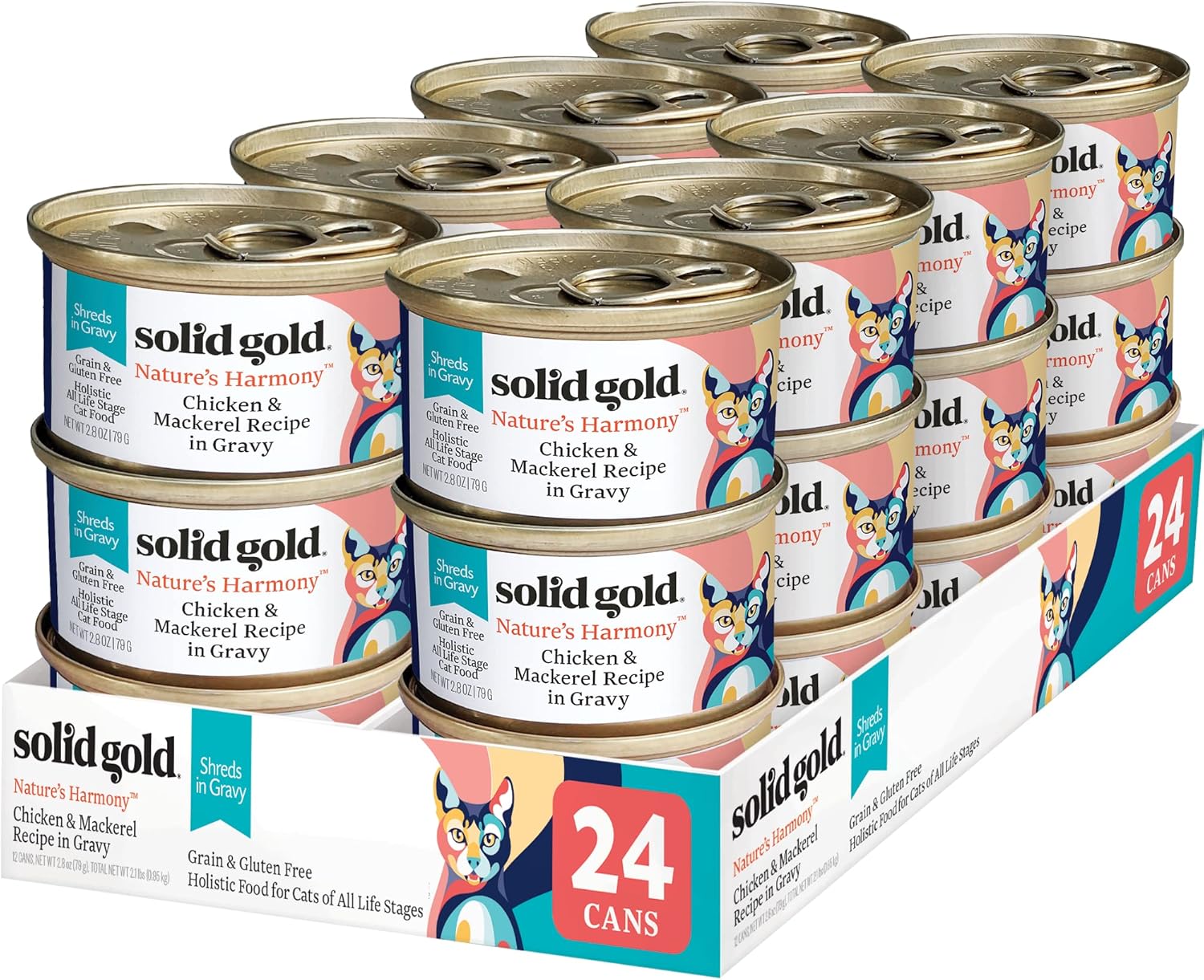Solid Gold Wet Cat Food Shreds in Gravy for Healthy Cats