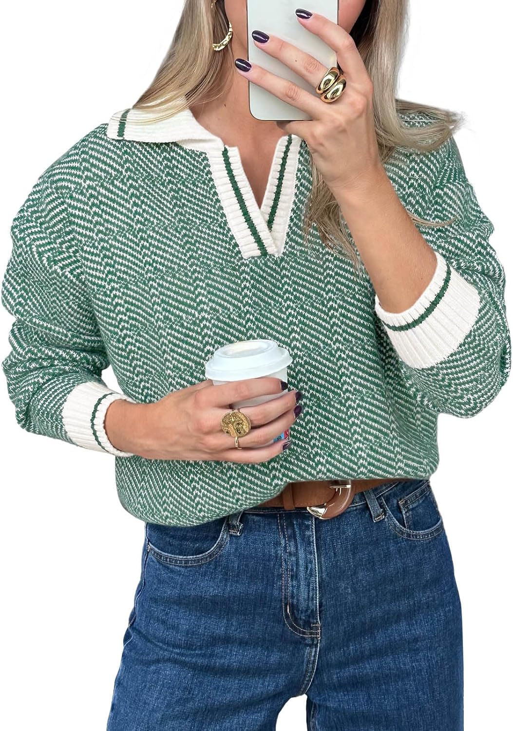 Saodimallsu Womens Fall Sweaters Tops for Cozy Style