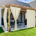 NICETOWN Rod-Free Outdoor Curtains for Patio Waterproof Drapes