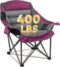 Oversized XL Padded Camping Chair 400-lbs Capacity - Foldable Lounge