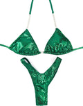 Wellness Practice Competition Bikini - Shiny Fabric, Choose Green