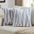 FUTEI Light Purple Decorative Throw Pillow Covers 22x22 in - Cozy Faux