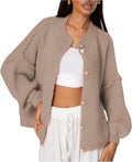 Womens Oversized Button Up Cardigan Sweater - Lightweight Fall Coat