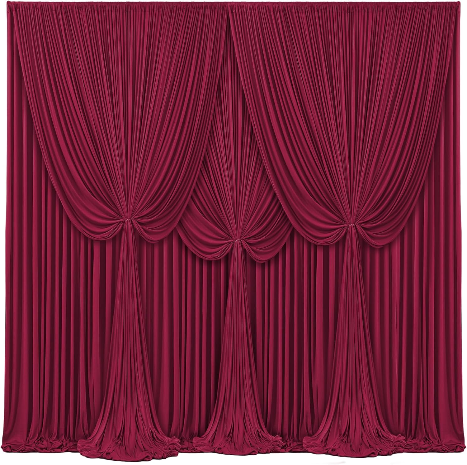 4 Panels Burgundy Backdrop Curtains for Stunning Events