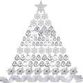 Silver Christmas Ball Ornaments Set 74 Pc - Shatterproof Tree Decor