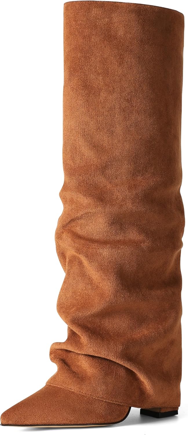 SaraIris Women's Slouchy Knee High Boots - Stylish and Versatile
