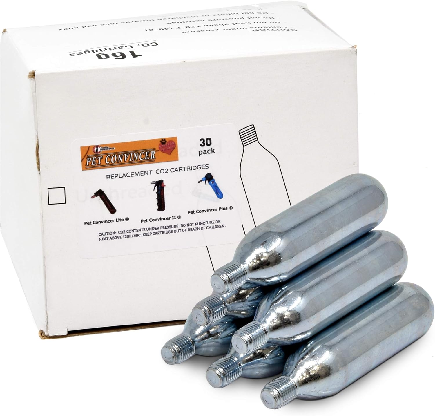 30 Pack Original Replacement CO2 Cartridges for Pet Convincer
