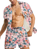 Daupanzees Men's Luxury Casual Button Down Short Sleeve Hawaiian Shirt