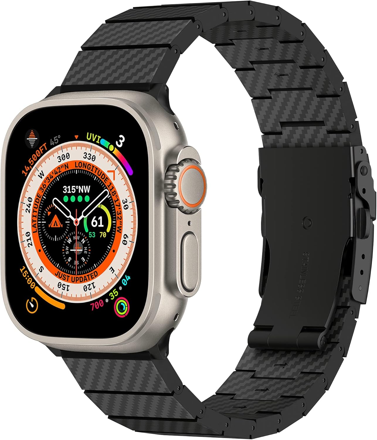 iiteeology Carbon Band for Apple Watch 46mm 45mm 44mm 42mm Series