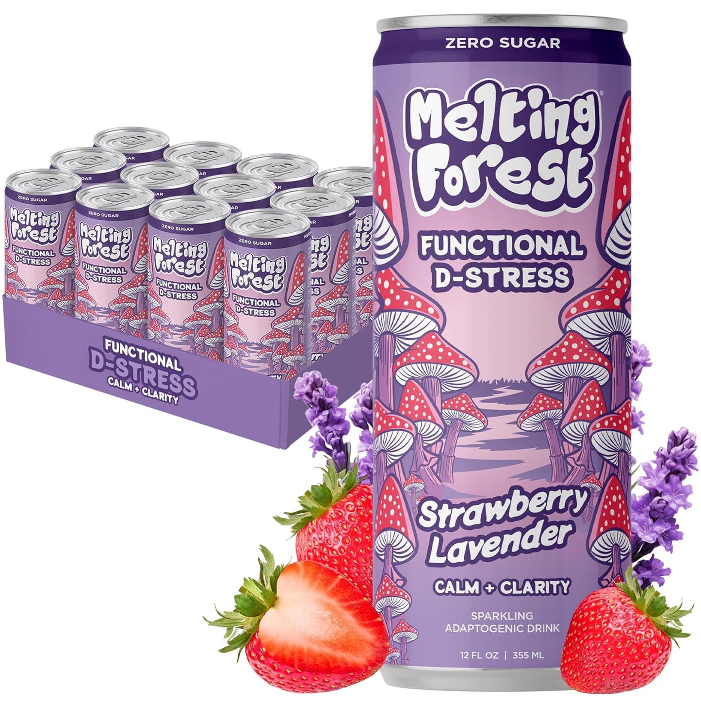 Melting Forest D-Stress Drink: Strawberry Lavender Flavor Delight