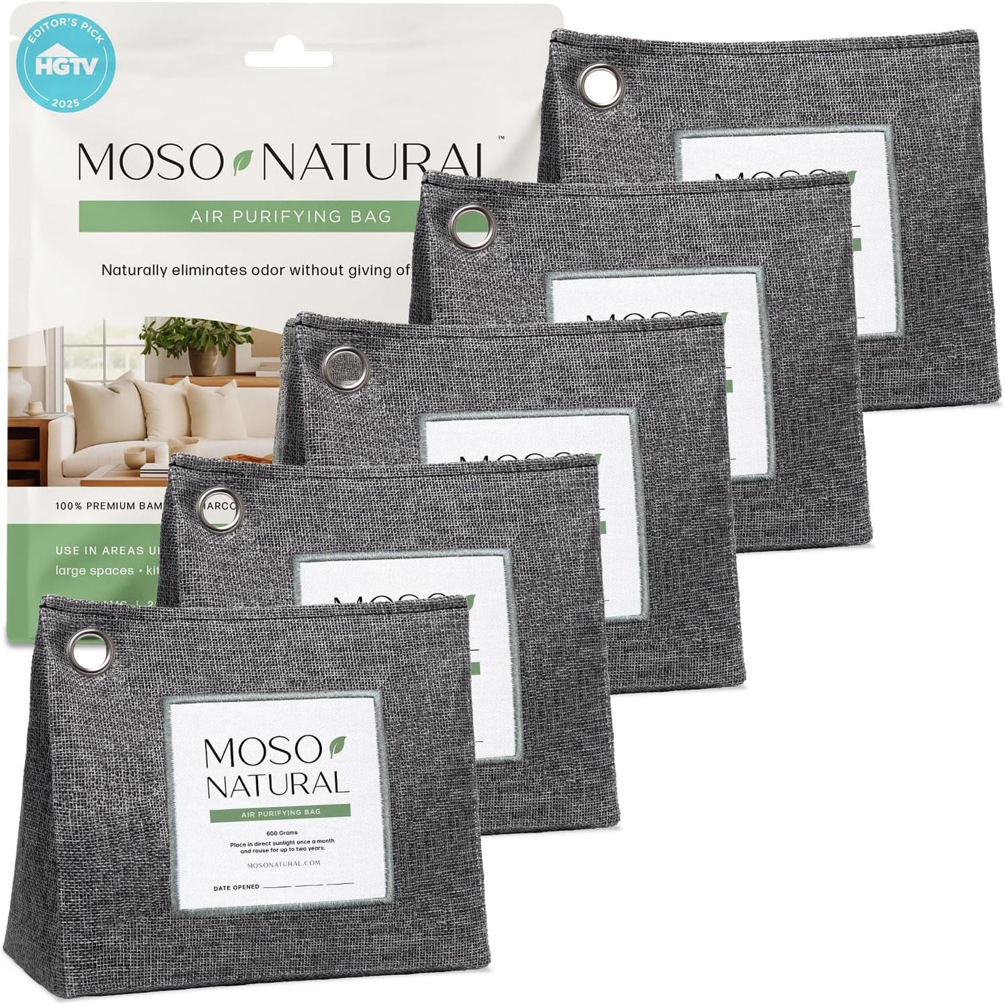 Moso Natural Air Purifying Bag 600g for Odor Elimination