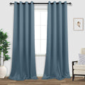KOUFALL 108 Inch Blackout Curtains, Stone Blue - Thermal Room