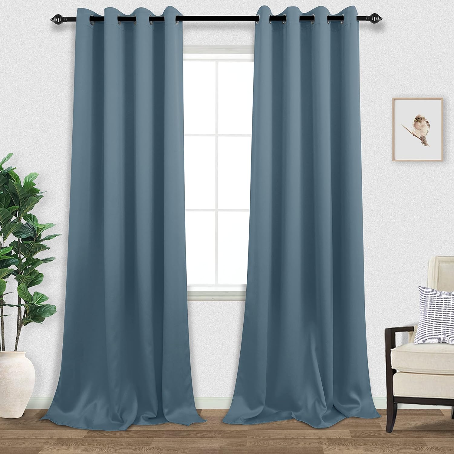 KOUFALL 108 Inch Blackout Curtains for Room Darkening Needs
