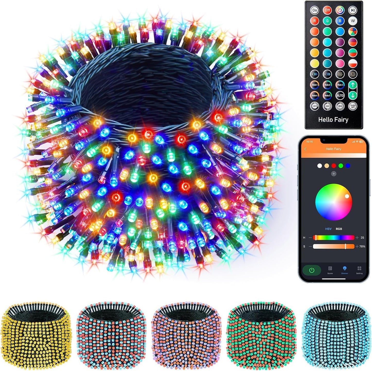 Minetom Color Changing Christmas Lights for Festive Decor