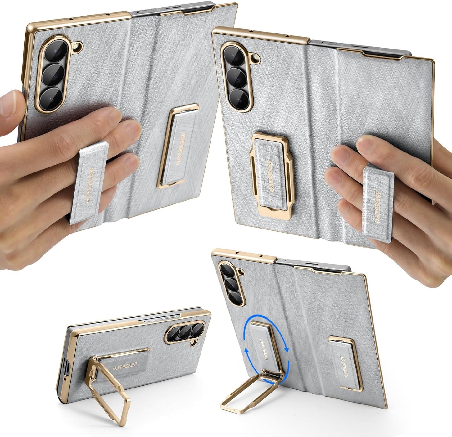 Dual Grip Case for Samsung Galaxy Z Fold 7 with Stand and Protection