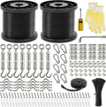 400 Ft String Light Hanging Kit Outdoor - Heavy Duty Guide Wire Kit