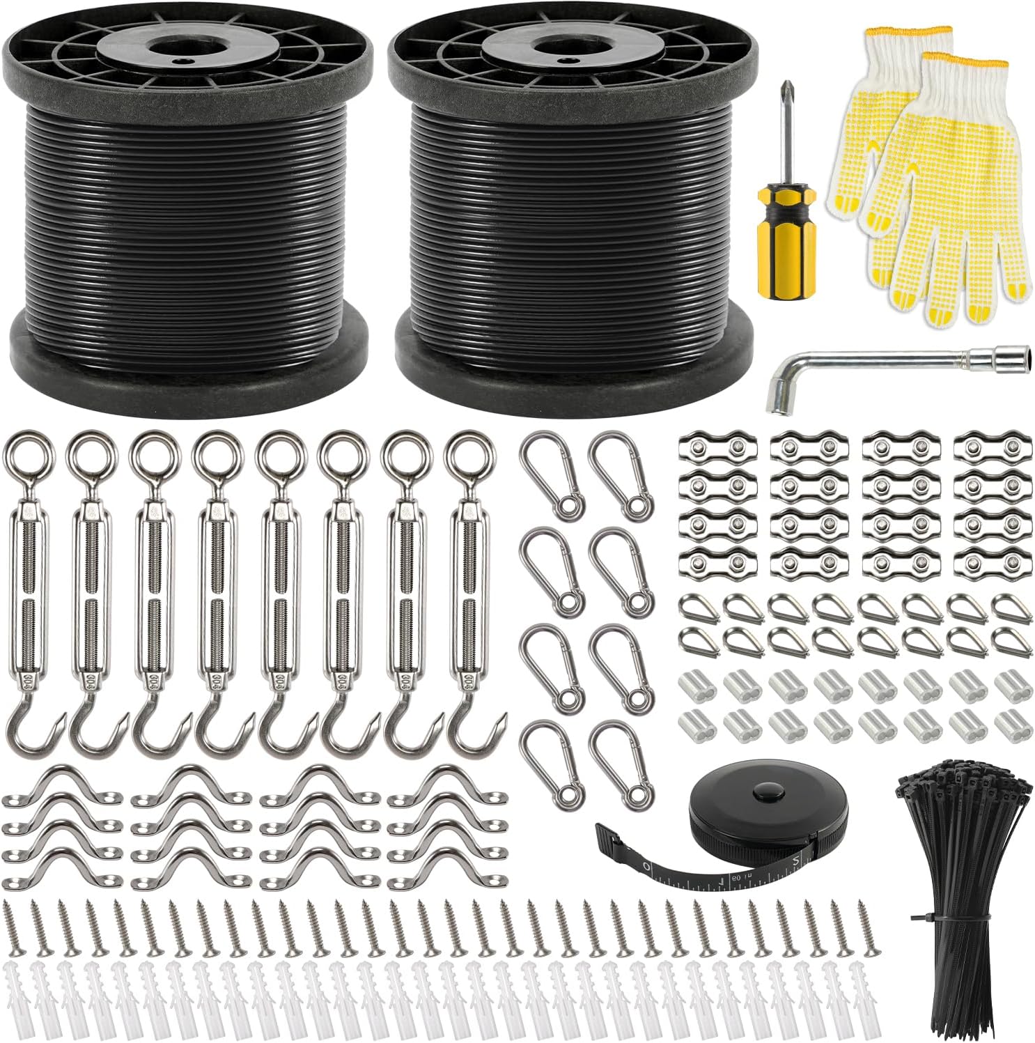 400 Ft String Light Hanging Kit for Outdoor Use with Accessories