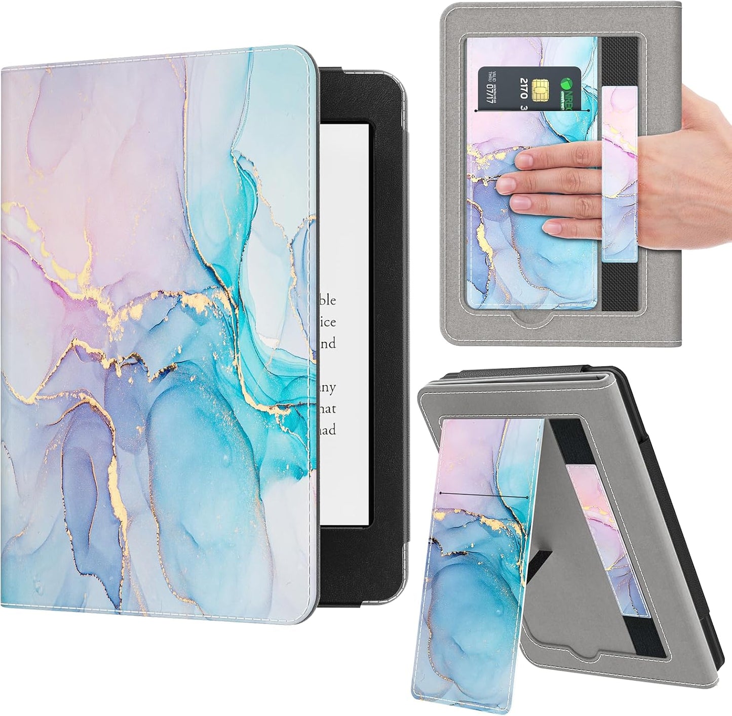 VORI Stand Case for 6in Kindle 11th Gen 2024/2022 - Dreamy Marble