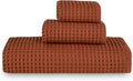sea me at home Waffle Bath Sheet Set - Spa-Soft Turkish Cotton