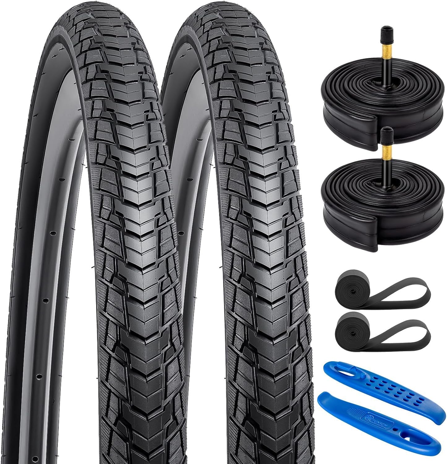 YUNSCM 700C Road Bike Tires and Tubes Set for Smooth Riding