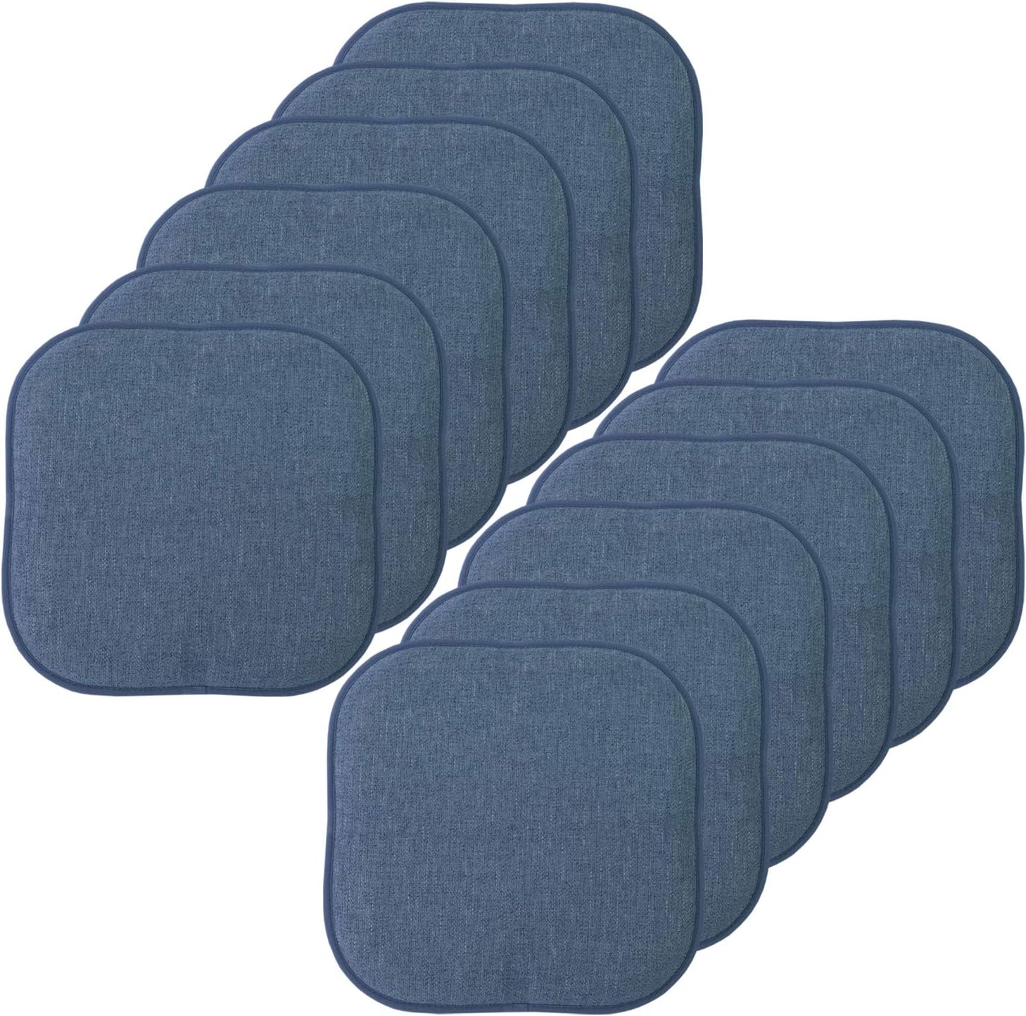 Sweet Home Collection Memory Foam Chair Cushion Pads 16in x 16