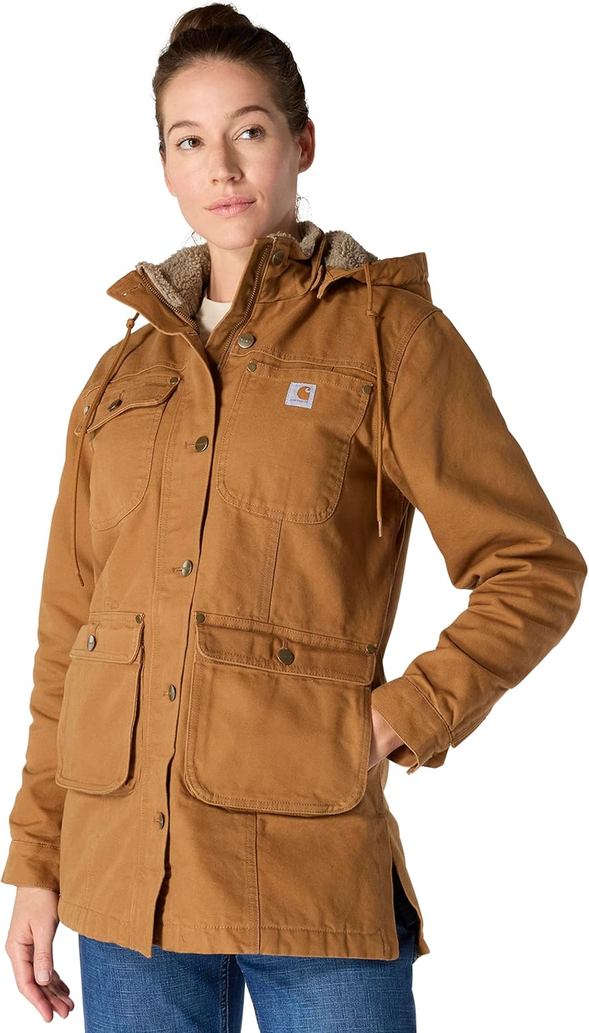 Carhartt Women's Loose Fit Washed Duck Coat for Ultimate Comfort