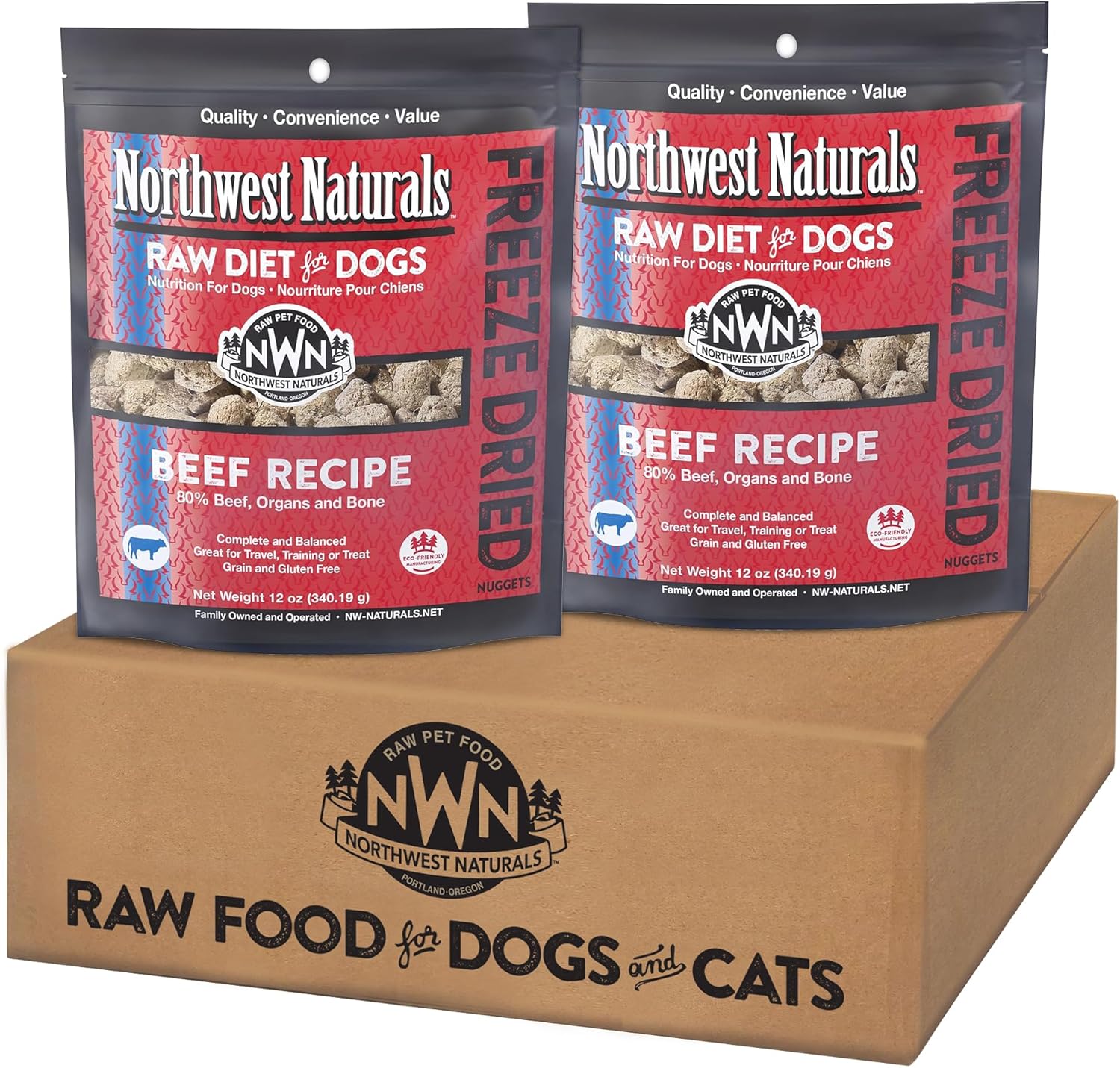 Northwest Naturals Freeze-Dried Beef Dog Food for Healthy Pets
