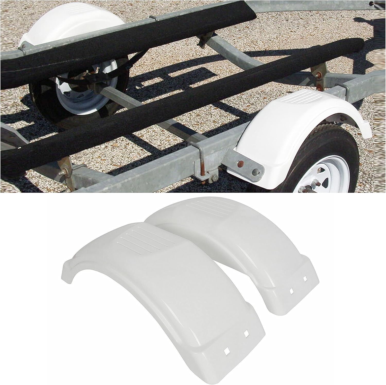 ECOTRIC Single-Axle Trailer Fenders for 8in-12in Wheels
