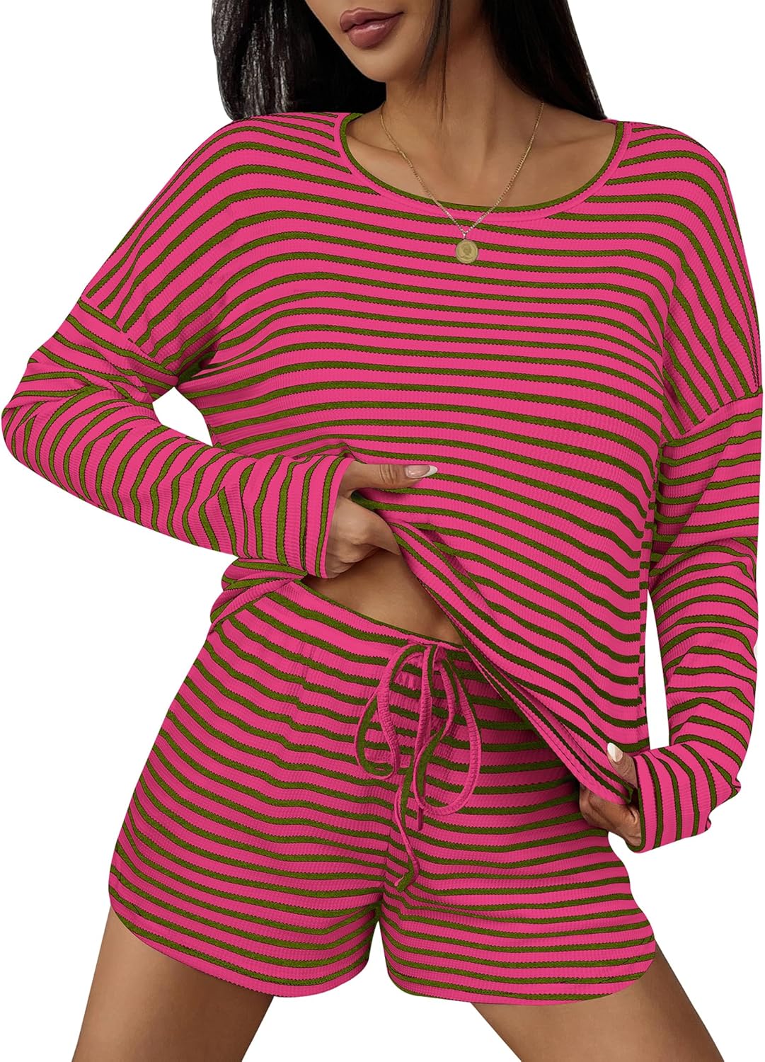 Ekouaer Waffle Lounge Sets for Women - Cozy and Stylish Pajamas