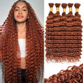 350 Human Braiding Hair 20in 5 Bundles 160g - Deep Water Wave Boho