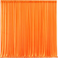 Orange Backdrop Curtains 6 Panel 24 x 10ft - Wrinkle-Resistant Party