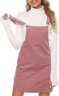 Corduroy Overall Dress Pinafore - Cute Adjustable Mini Skirt