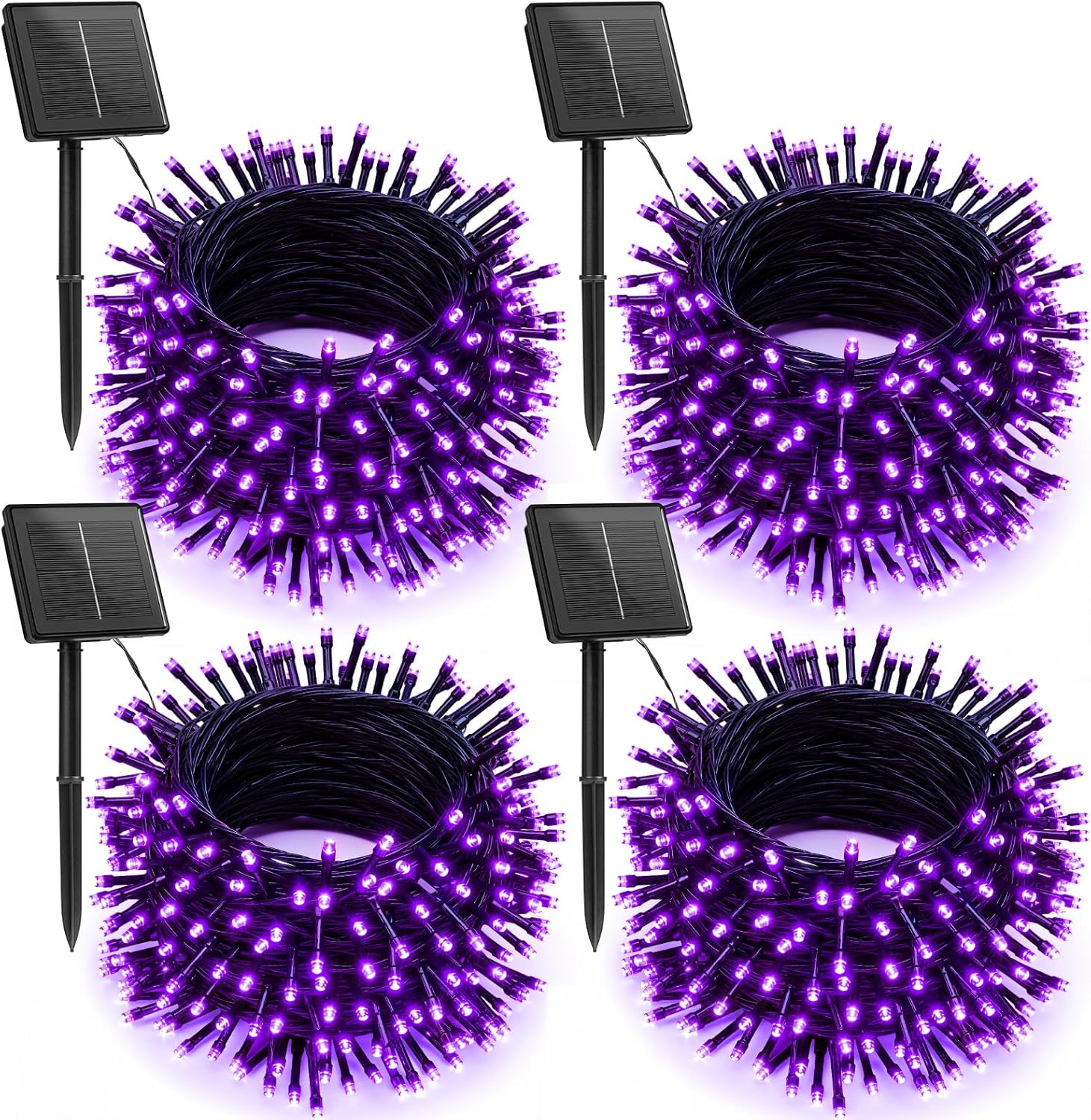 Brightown 4 Pack Halloween Solar String Lights for Spooky Decor