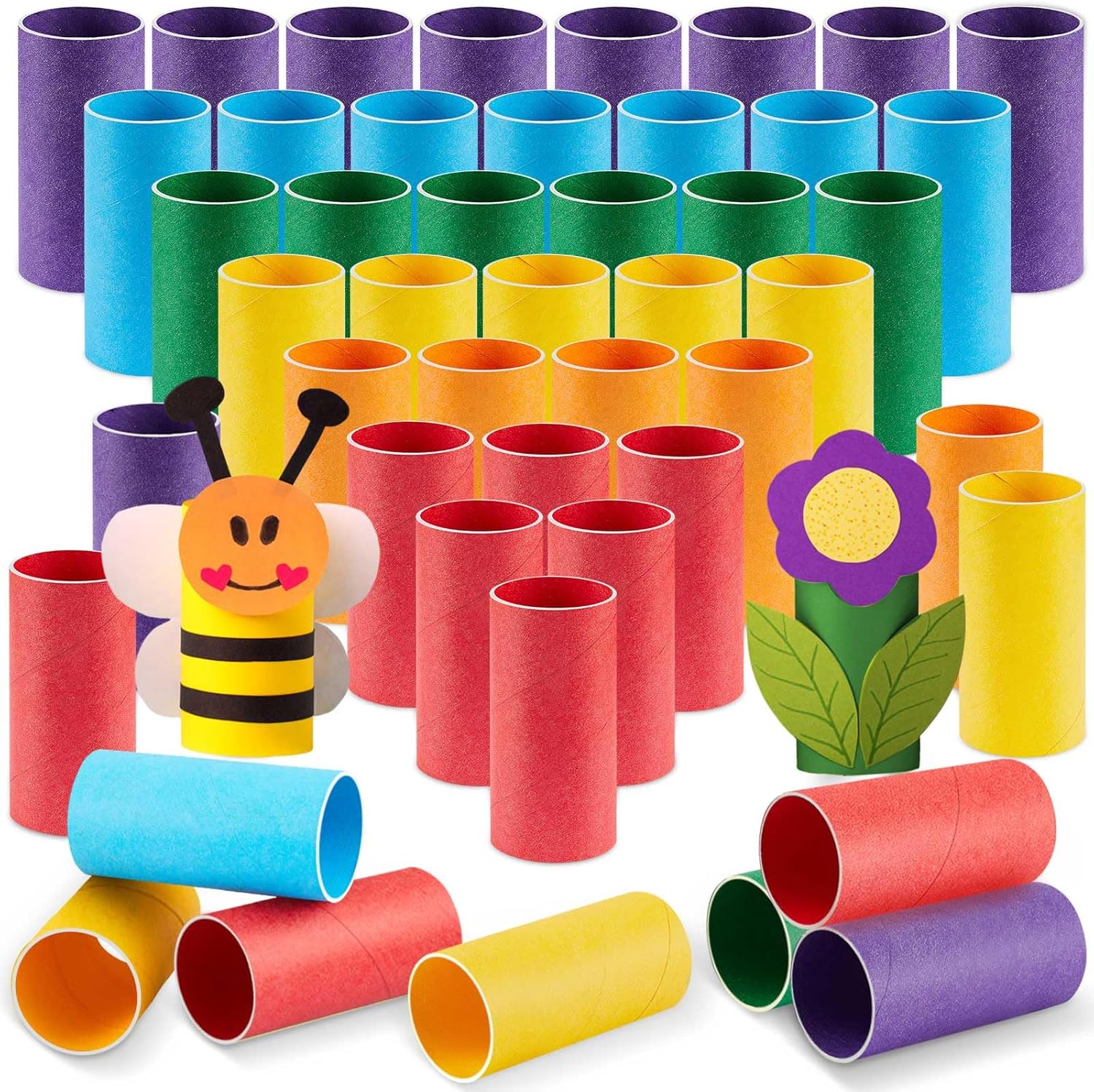 100 Packs Cardboard Tubes for Crafting and DIY Projects