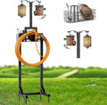 Garden Hose Holder with Storage Basket & Hooks - Stable 80in Stand